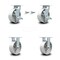 Service Caster 6 Inch Semi Steel Caster Set with 2 Brakes/Swivel Lock 2 Rigid SCC-30CS620-SSB-TLB-BSL-2-R-2 - alternate 1